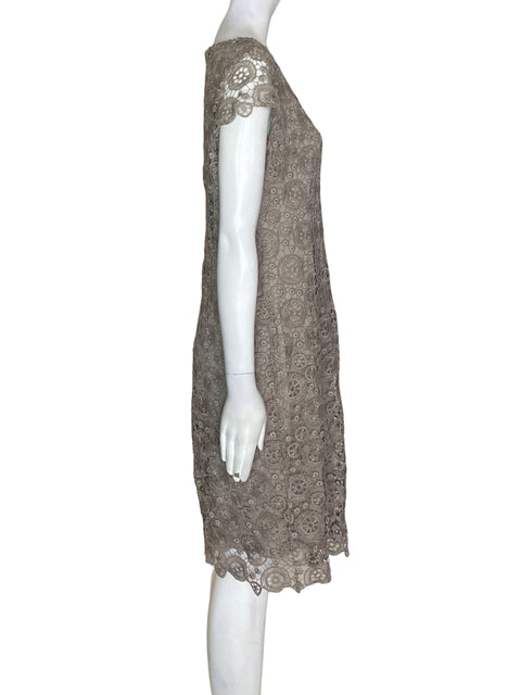 Vestido S.oliver Encaje Sin mangas Beige - Talla 10
