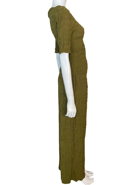 Conjunto Tesoro Tps de Viscosa Texturizado Pantalón/blusa Verde - Talla 8