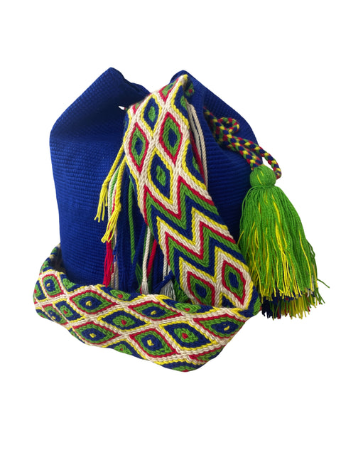 Cartera Tesoro Tps Tejido Artesanal Azul - Talla U