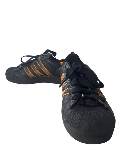 Zapatilla Adidas Suela de goma Cordones Negro - Talla 8