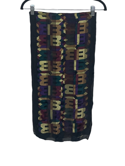 Bufanda Bill Blass Estampado Rectangular Negro - Talla U