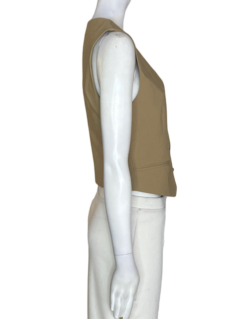 Chaleco Zara Cuello v Sin mangas Marrón - Talla S