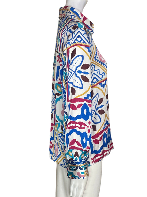 Camisa Zara Estampado Manga larga Azul - Talla XS