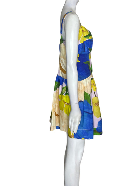 Vestido Farm de Algodón Estampado Midi Azul - Talla XL