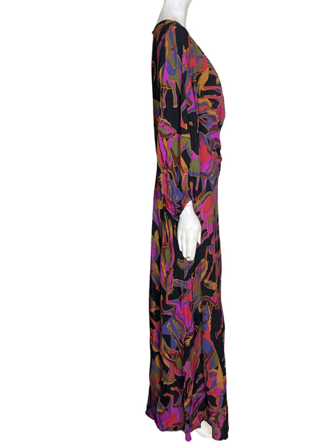 Vestido Farm de Viscosa Maxi Estampado Morado - Talla XL