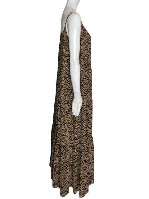 Vestido Michael Kors Tiras Maxi Marrón - Talla XL
