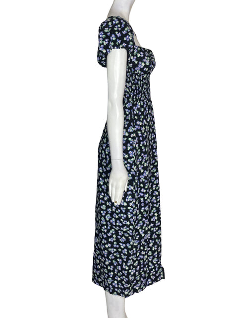 Vestido Zara de Viscosa Elastico Maxi Azul - Talla XL
