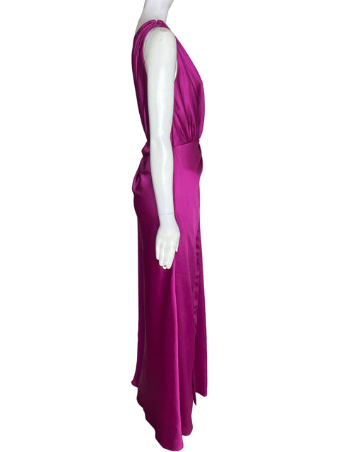 Vestido De Fiesta Ieena  For Mac duggal Oneshoulder Satinado Rosado - Talla 4