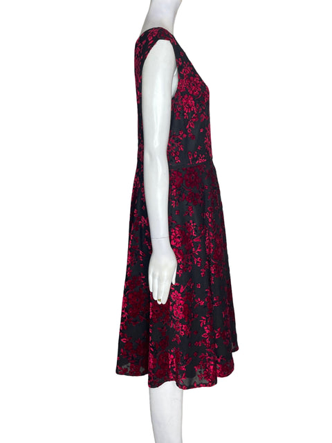 Vestido Tahari Sin mangas Midi Rojo - Talla M