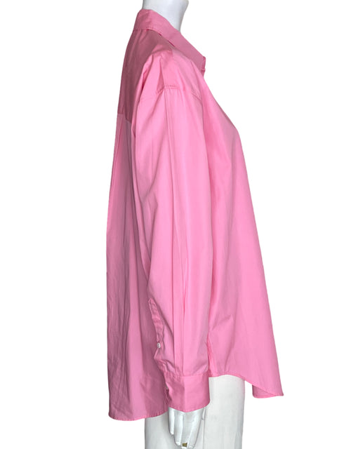 Camisa M&s collections de Algodón Manga larga Botones Rosado - Talla 14