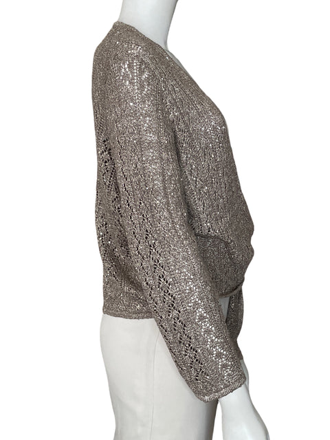 Cardigan Alfred Dunner Brillo Manga larga Marrón - Talla XL
