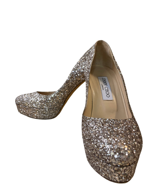 Tacón Jimmy Choo Tacón alto Brillo Dorado - Talla 38.5