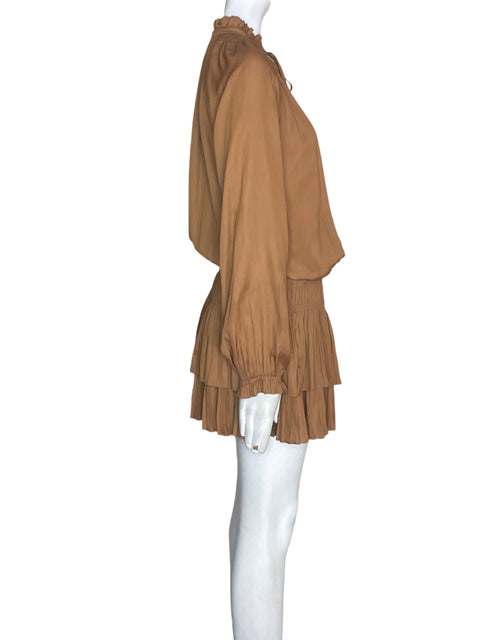 Vestido Mustard Seed Ruchas Manga larga Marrón - Talla S