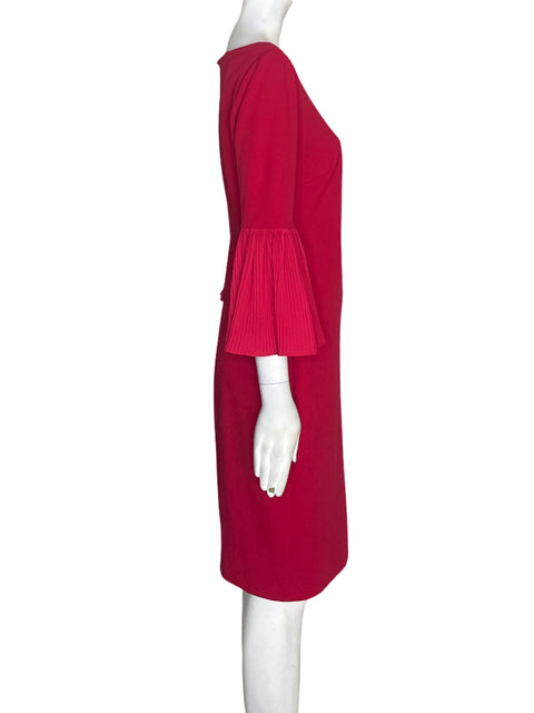 Vestido Calvin Klein Manga larga Plisado Rojo - Talla S