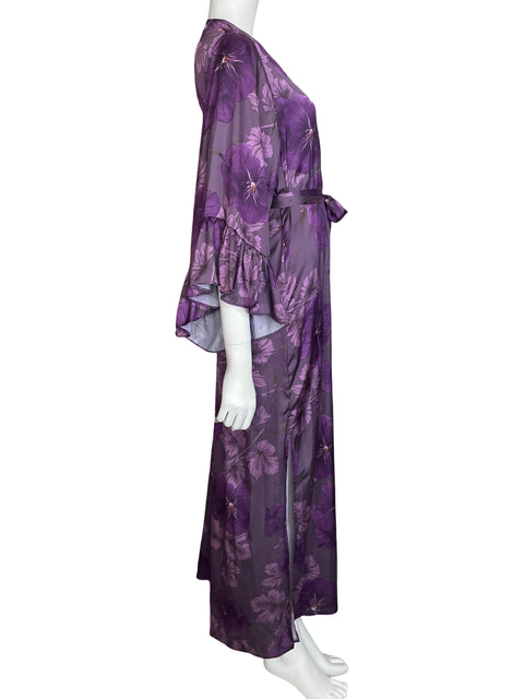 Cardigan Sazzua Estampado Satinado Morado - Talla U