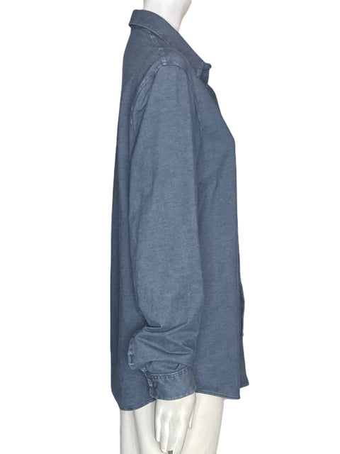 Camisa Lululemon de Algodón Botones Manga larga Azul - Talla S