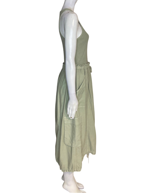Vestido Daily practice de Algodón Sin mangas Midi Verde - Talla S