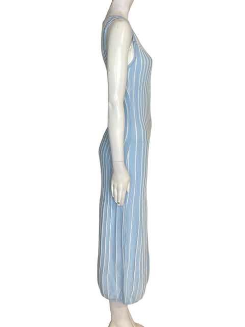 Vestido Conditions apply de Algodón Rayas Sin mangas Azul - Talla S