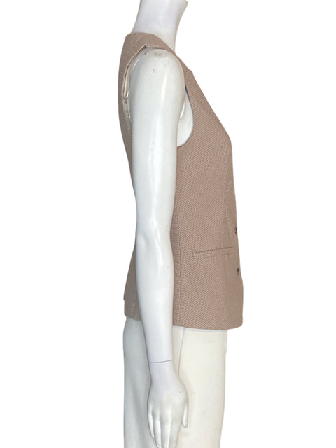 Chaleco Zara Sin mangas Botones Marrón - Talla S