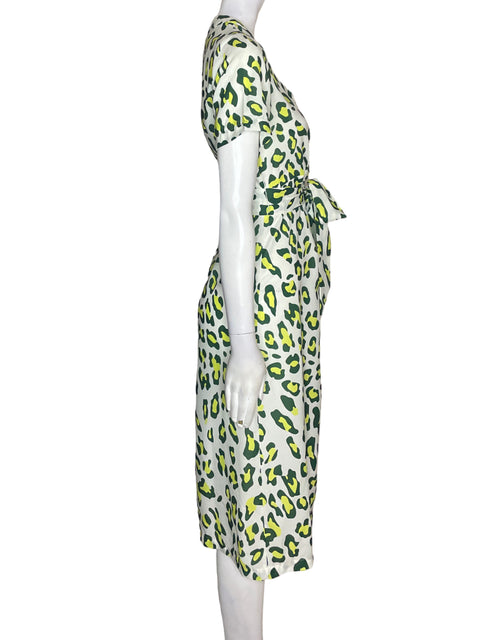 Vestido Kourt Cuello v Manga corta Verde - Talla XS