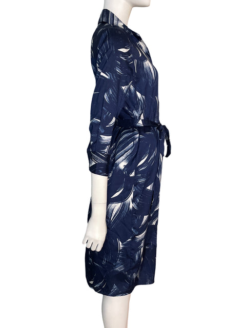 Vestido Banana Republic Estampado Midi Azul - Talla XS
