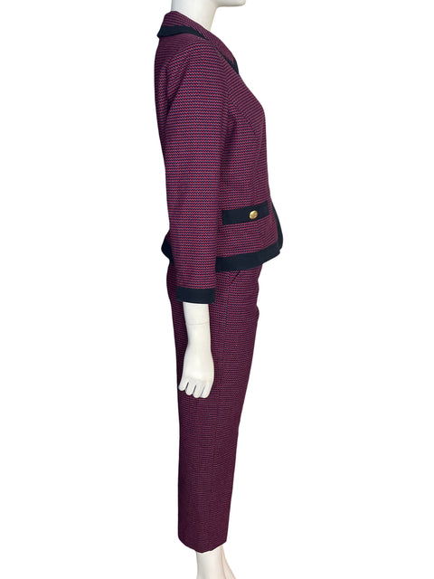 Conjunto Julio de Algodón Estampado Botones Rojo - Talla 6