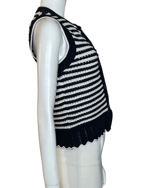Chaleco Zara Cuello redondo Sin mangas Azul - Talla S