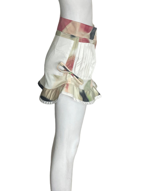 Short Zierra leona Bolsillo Ruchas Blanco - Talla XS