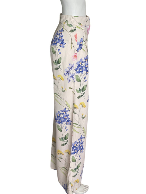 Pantalón Michelle Forero Estampado Floral Rosado - Talla S