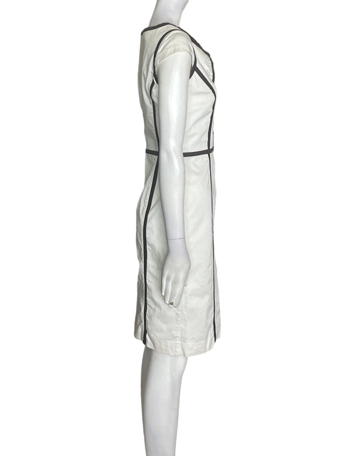 Vestido Trucco de Algodón Zipper Manga corta Blanco - Talla 36