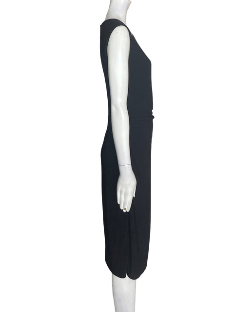 Vestido Kasper Sin mangas Midi Negro - Talla 8