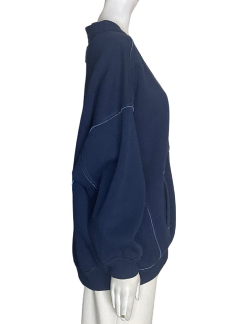 Abrigo Whe the free de Algodón Cuello v Manga larga Azul - Talla XS