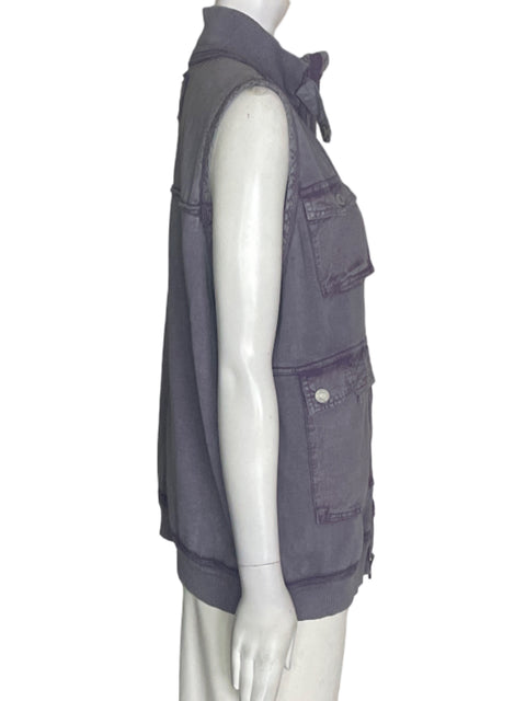 Chaleco We the free de Algodón Zipper Sin mangas Morado - Talla XS