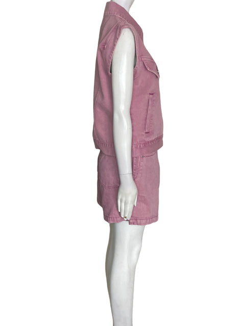Conjunto Suncoo de Algodón Short/chaleco Botones Rosado - Talla 0