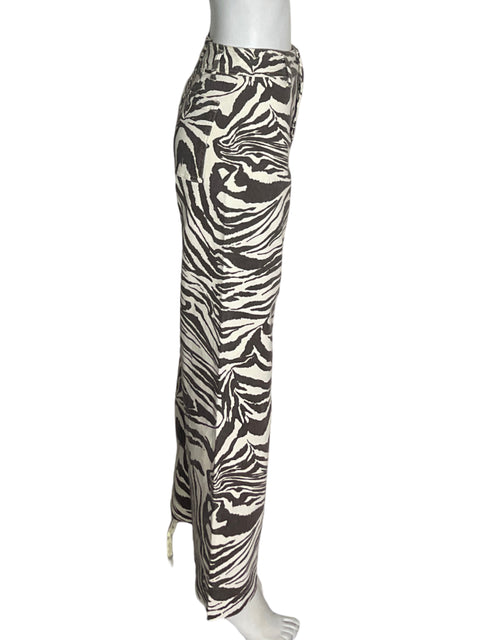 Pantalón Míou muse Animal print Recto Marrón - Talla S