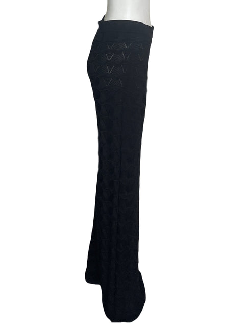 Pantalón Missoni Texturizado Palazo Negro - Talla M