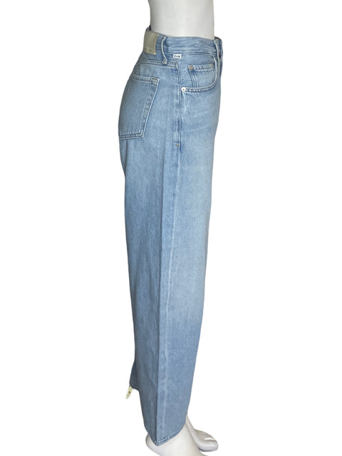 Pantalón Citizens of humanity de Algodón Recto Wide-leg Azul - Talla 25