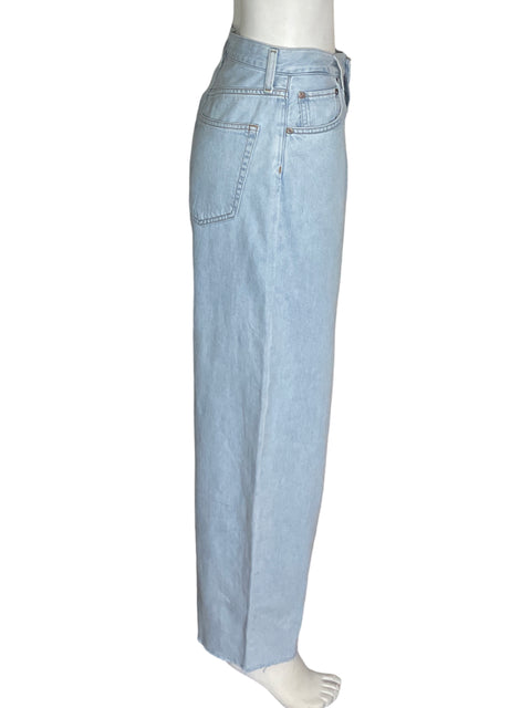 Pantalón Agolde de Algodón Recto Bolsillo Azul - Talla 25
