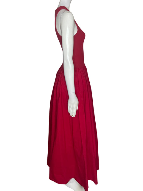 Vestido Soldout de Algodón Maxi Sin mangas Rojo - Talla XS