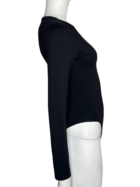 Body Zara Manga larga Cuello redondo Negro - Talla M