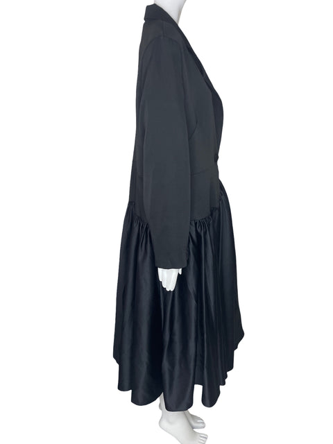 Vestido Nbynancy Midi Manga larga Plisado Negro - Talla XL