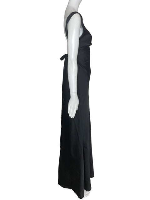 Vestido Tesoro Tps Maxi Cruzado Negro - Talla S
