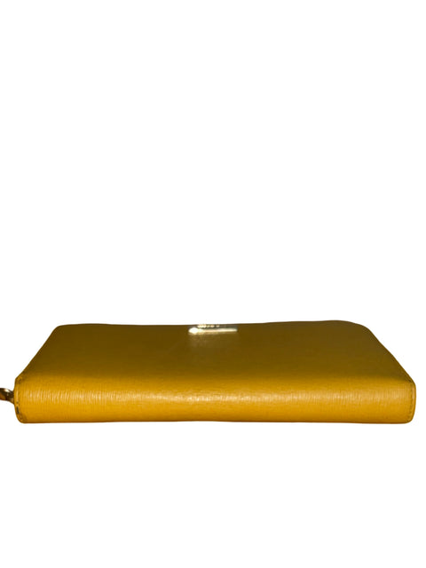 Cartera Furla Wallet Safiano Cuero Amarillo - Talla U