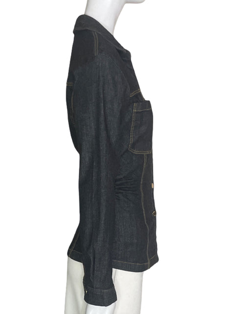 Chaqueta Zara Botones Bolsillo Negro - Talla M