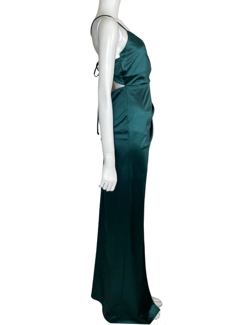 Vestido Bela Nova Satinado Maxi Verde - Talla L