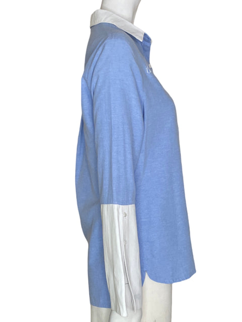 Blusa Studio F Liso Manga larga Azul - Talla S