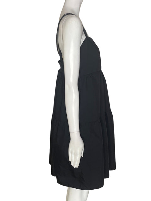 Vestido Pena Recojido Tiras Negro - Talla L