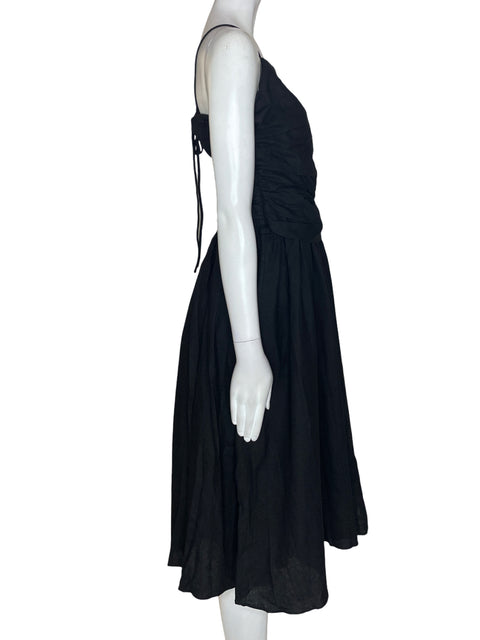 Vestido All:row Midi Plisado Negro - Talla S