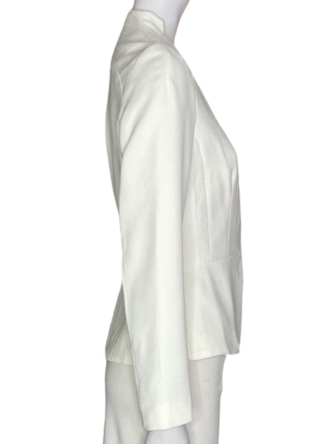 Chaleco Zara Basic Cuello v Botones Blanco - Talla XS