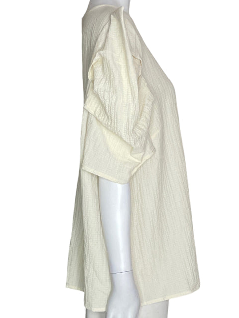 Blusa Tesoro Tps Liso Texturizado Beige - Talla XL